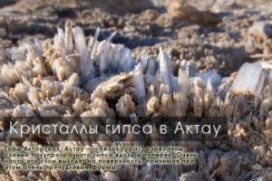 Кристаллы гипса в Актау, Южный Казахстан