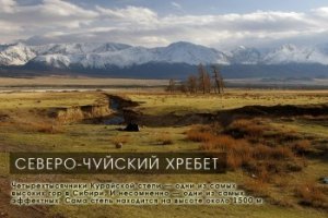 Большое Сибирское Путешествие. Курайская степь и Северо-Чуйский хребет.