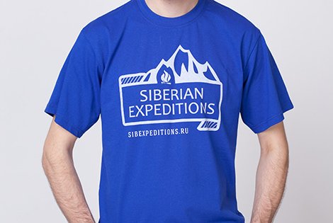 Оригинальная футболка Siberian Expeditions синяя