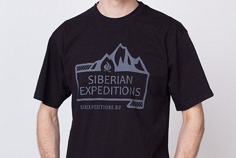 Оригинальная футболка Siberian Expeditions чёрная